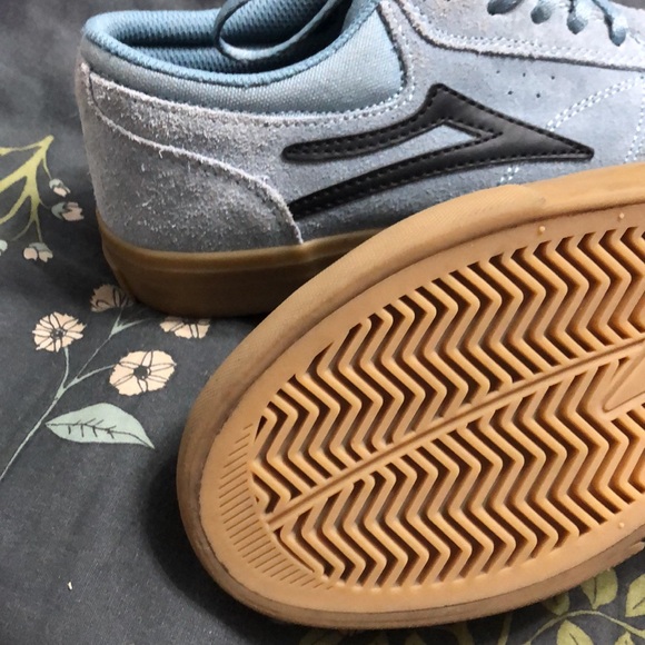 Lakai Limited Griffin Skate Shoes/Sneakers in Light Blue Suede and Brown - Picture 10 of 15